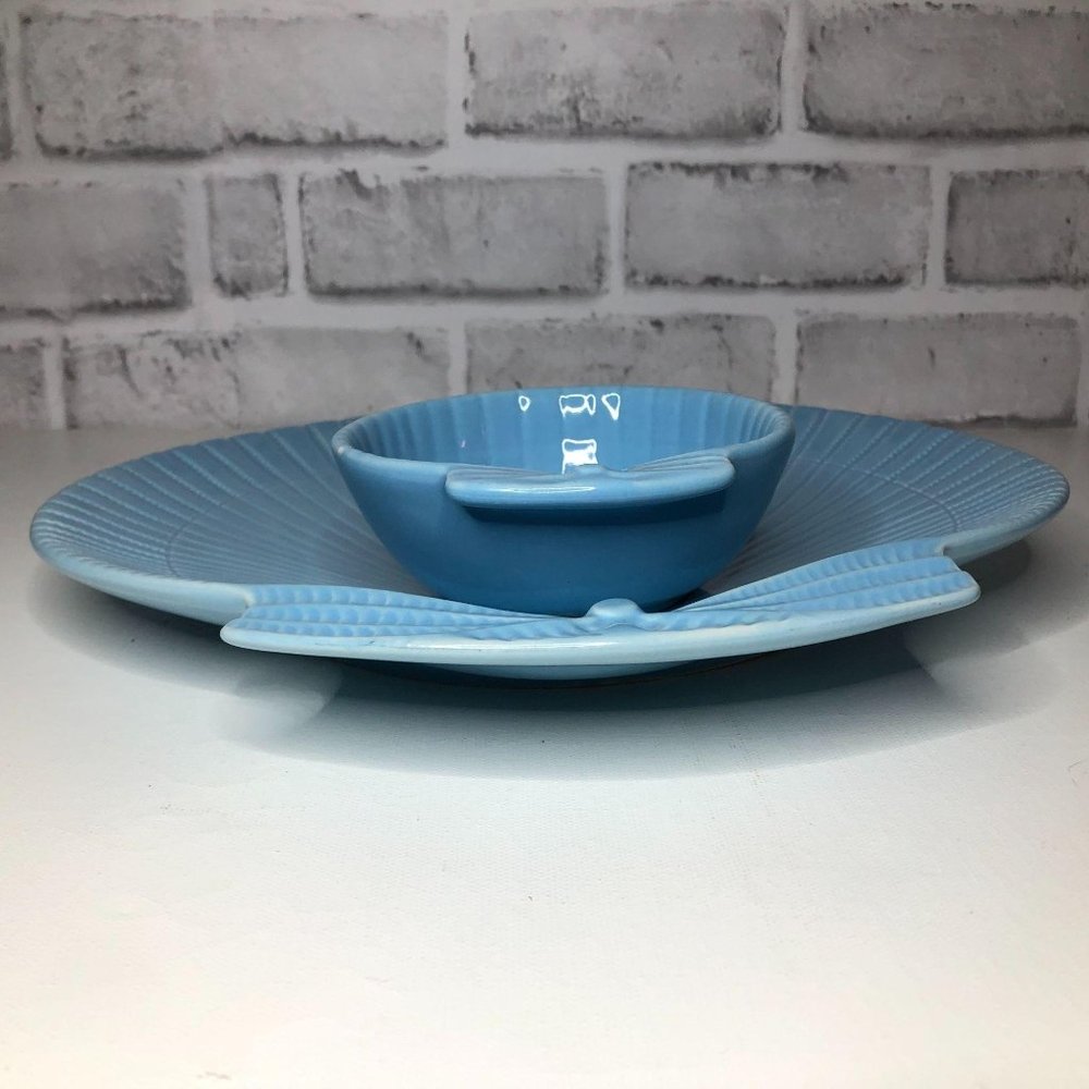 Blue Shell Chip and Dip Plate - Picture 2 of 6